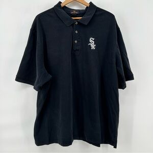 Vtg Antigua Chicago White Sox Polo Shirt Mens‎ 2XL Cotton Embroidered Logo